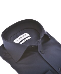 Heren overhemd lange mouw blauw