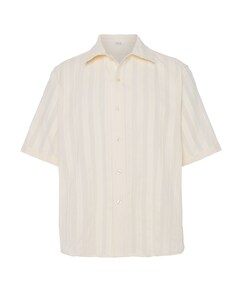Heren overhemd korte mouw ecru