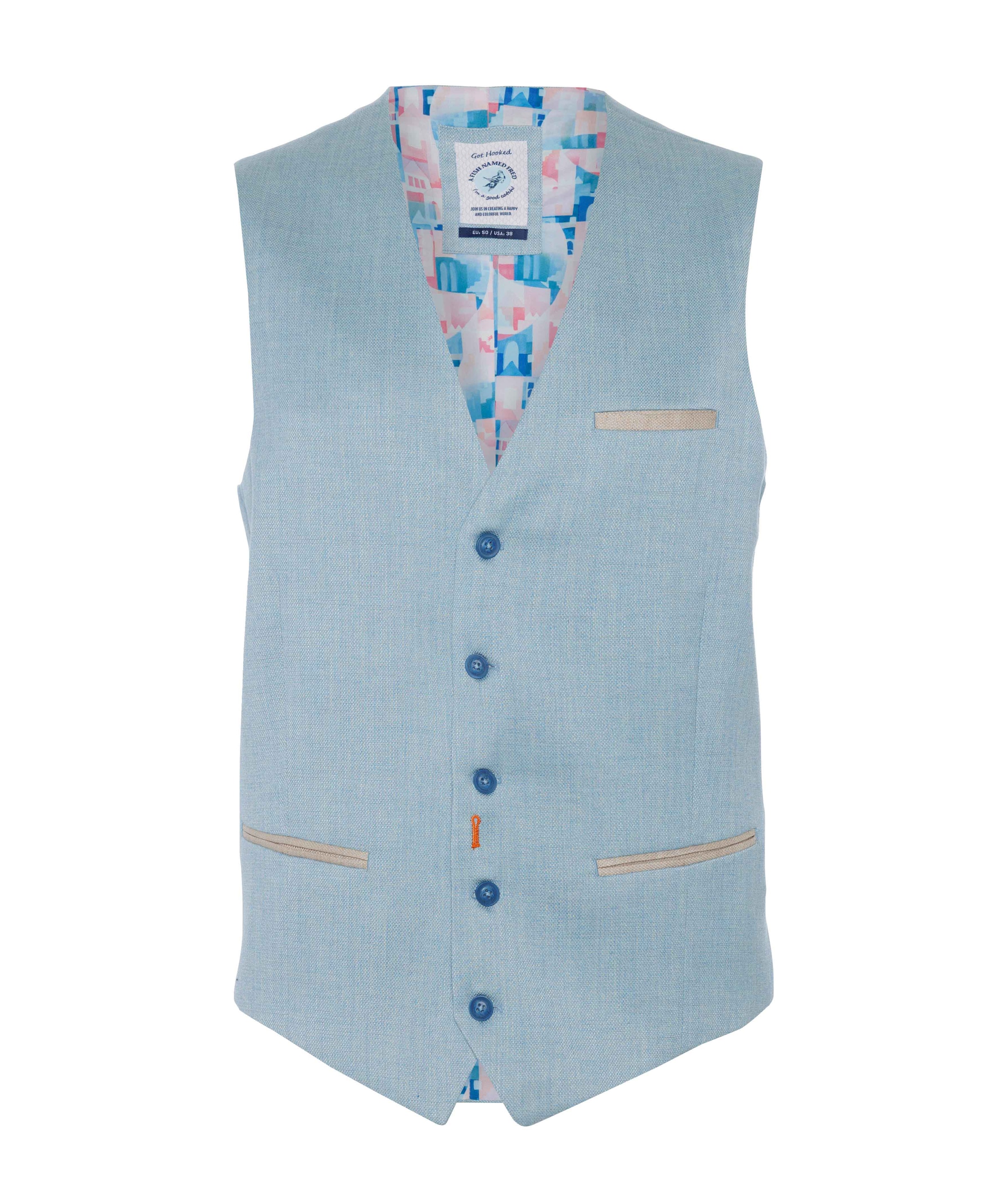 Heren gilet blauw