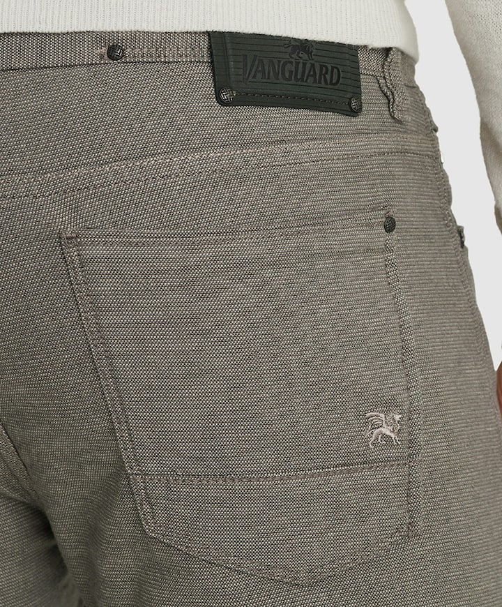 V7 RIDER YARN DYED broek grijs