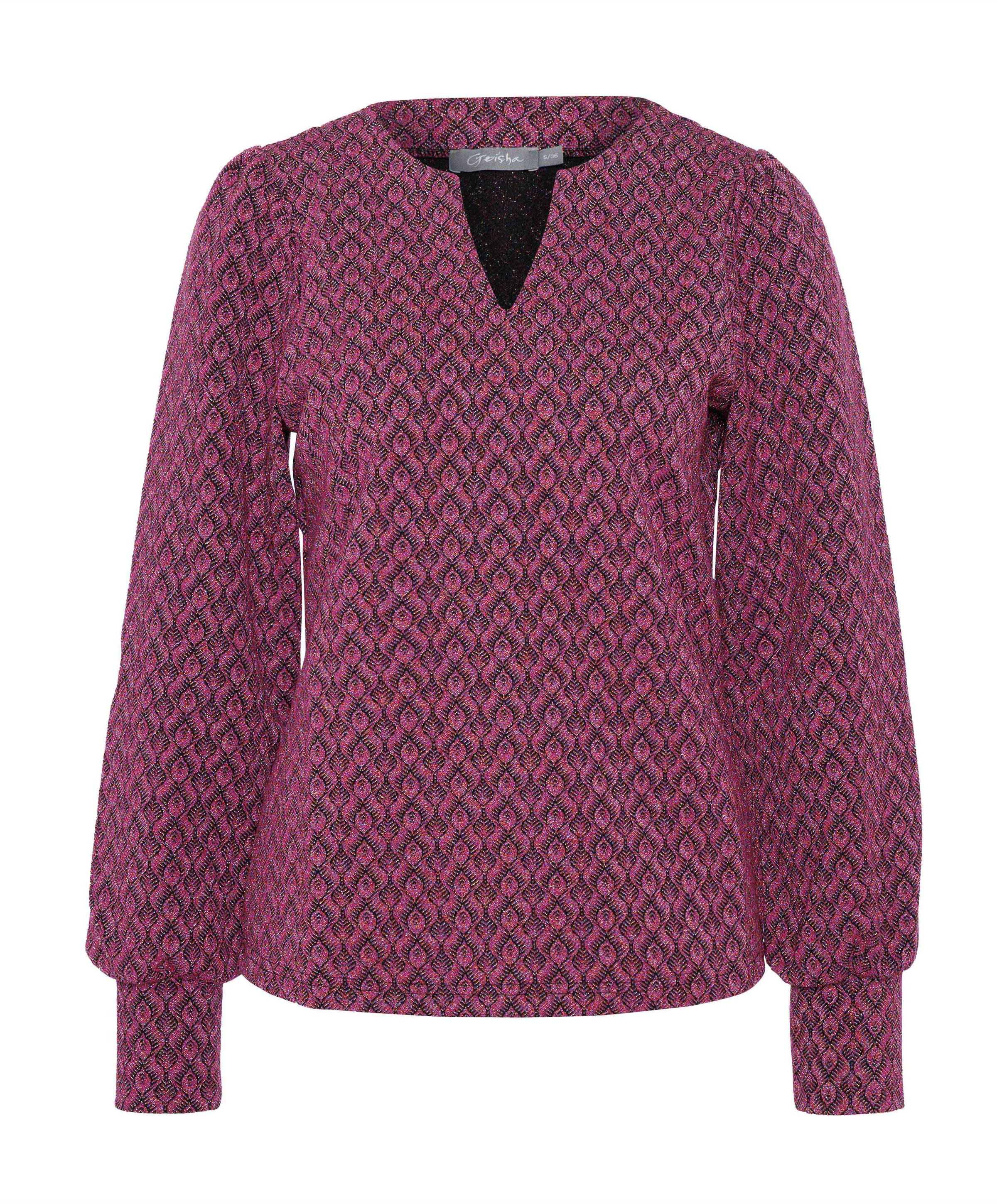 Dames blouse bordeaux