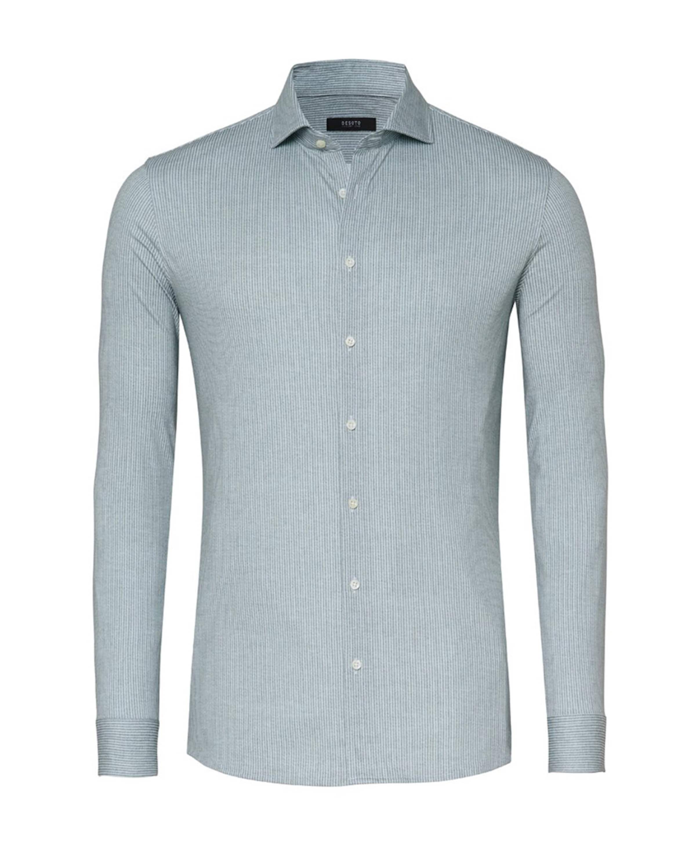 Heren overhemd lange mouw groen