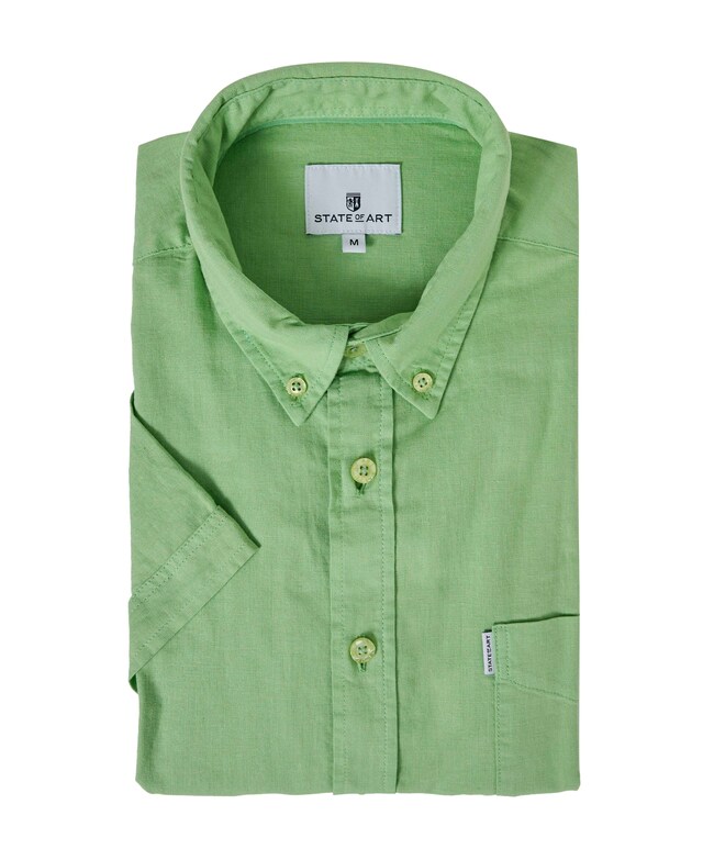 Overhemd korte mouw groen
