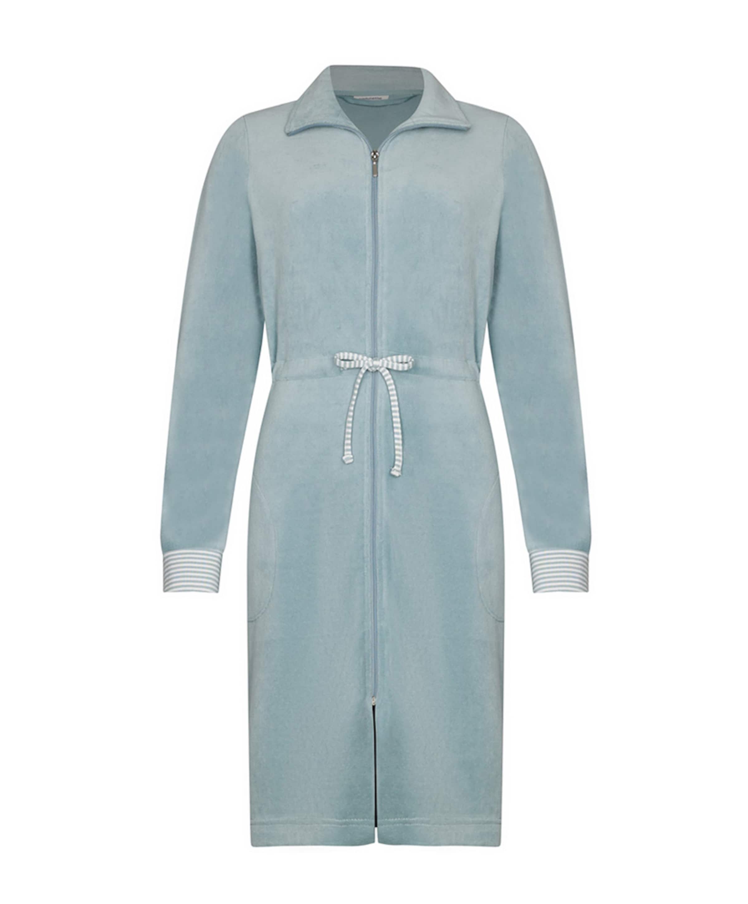 Dames ochtendjas blauw