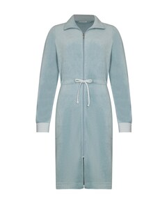 Dames ochtendjas blauw