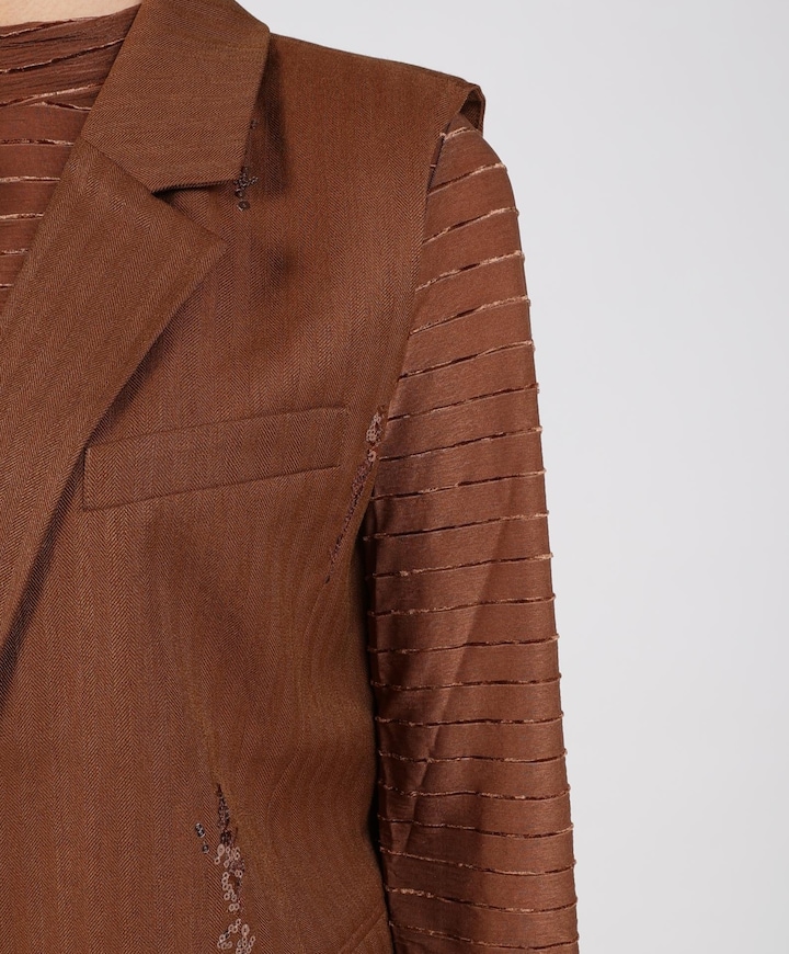 Dames gilet bruin
