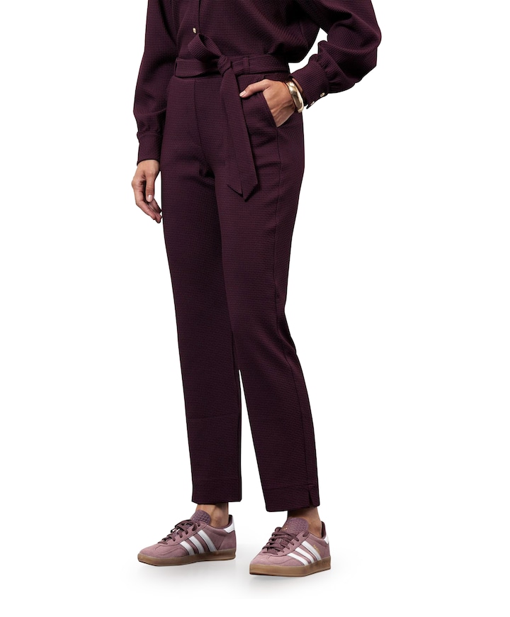 Zarja waffle broek paars