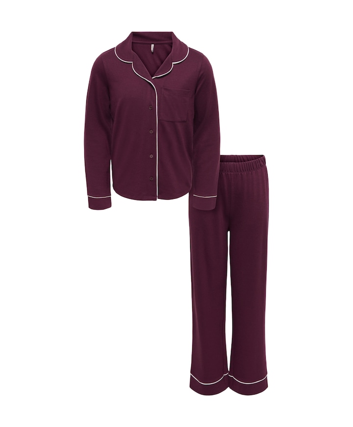 Meisjes pyjamaset bordeaux