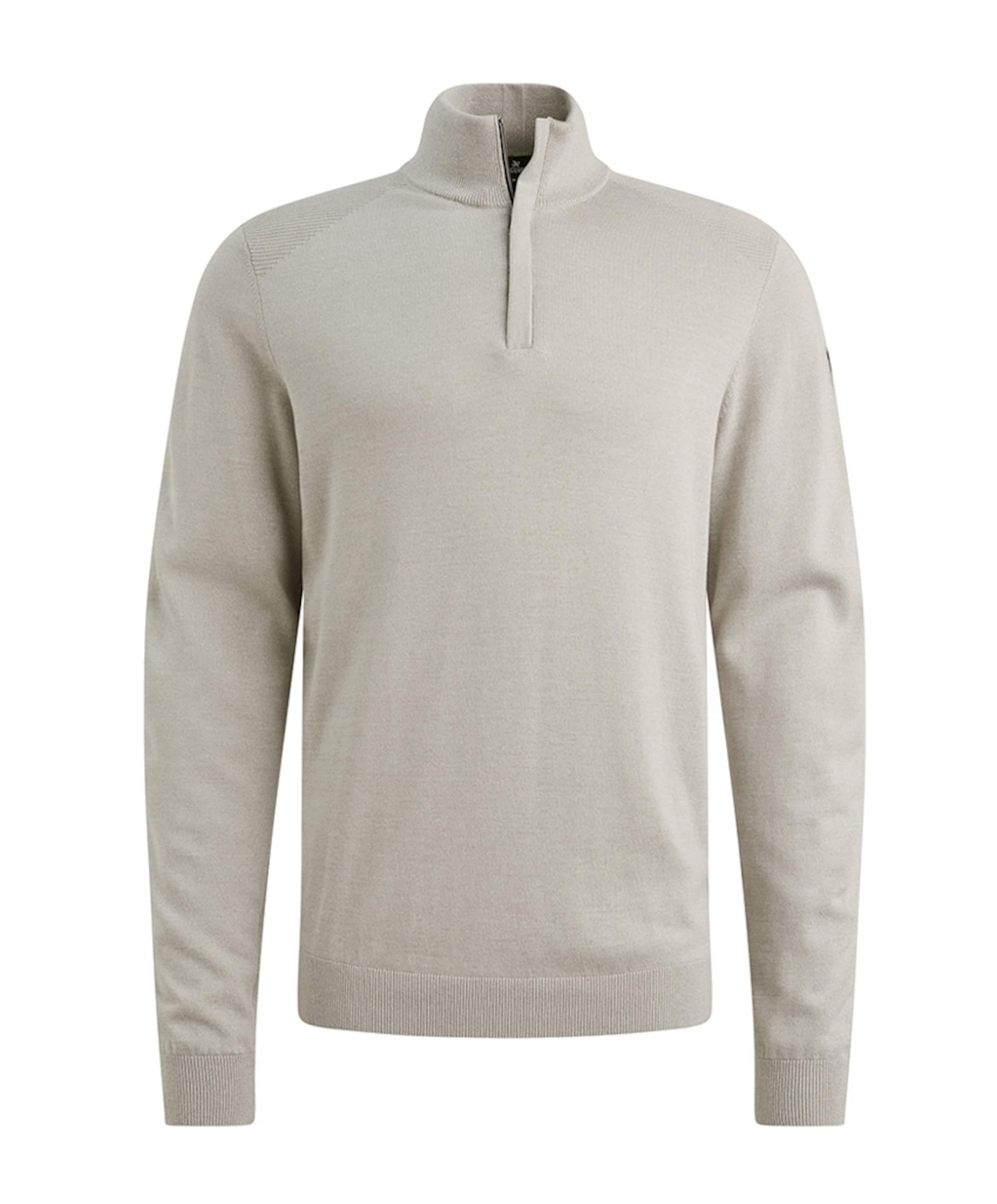 Heren trui met rits grijs