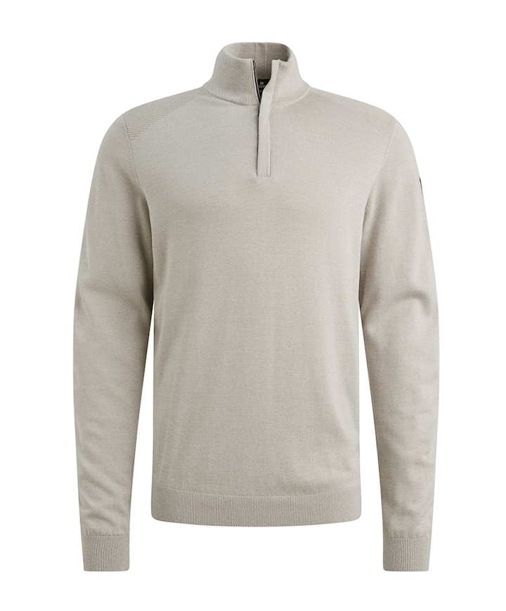 Heren trui met rits grijs