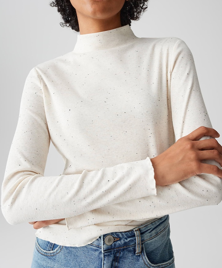 Dames longsleeve ecru