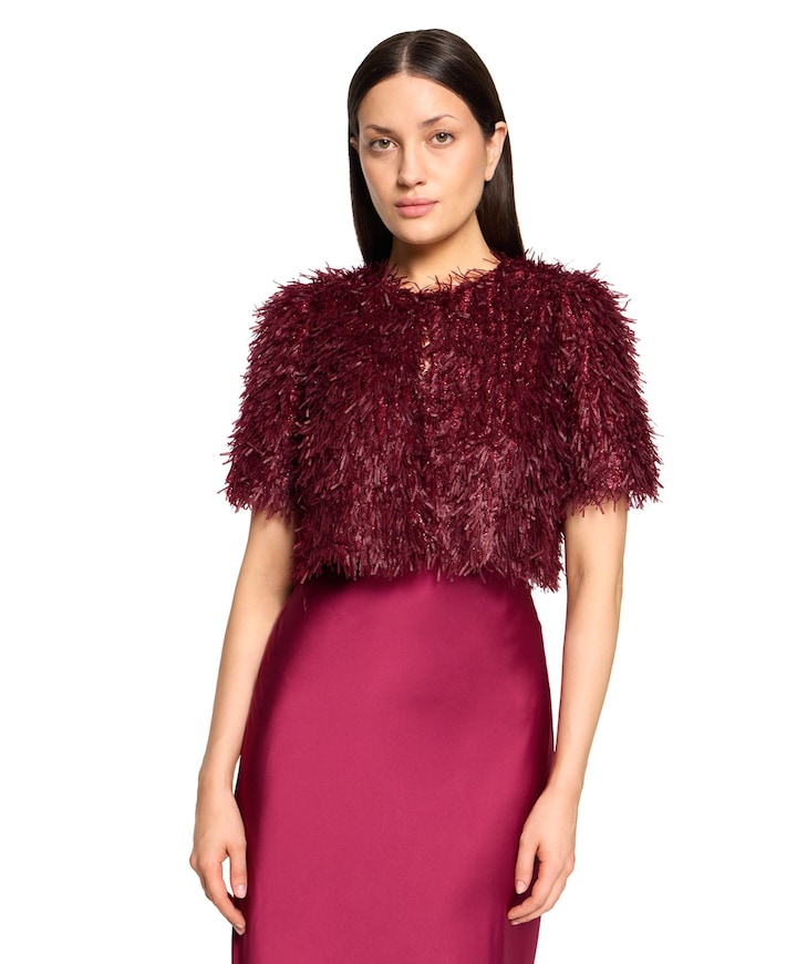 Dames jas bordeaux