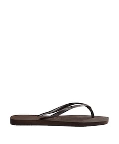 HAV. SLIM SQUARE dames slippers bruin
