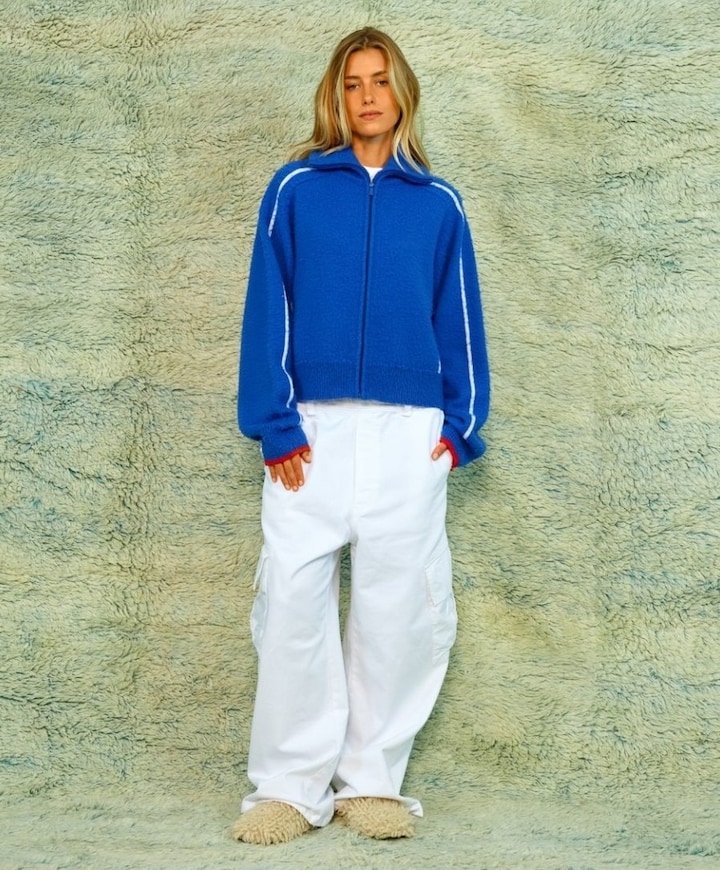 Dames vest blauw