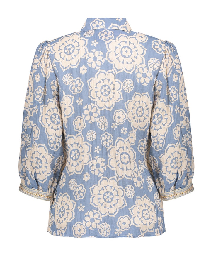 Dames blouse blauw