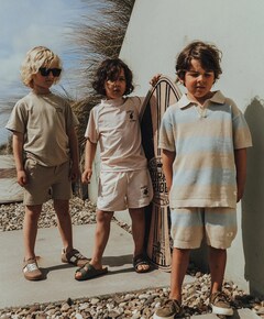 jongens korte broek beige