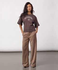 Dames T-shirt bruin