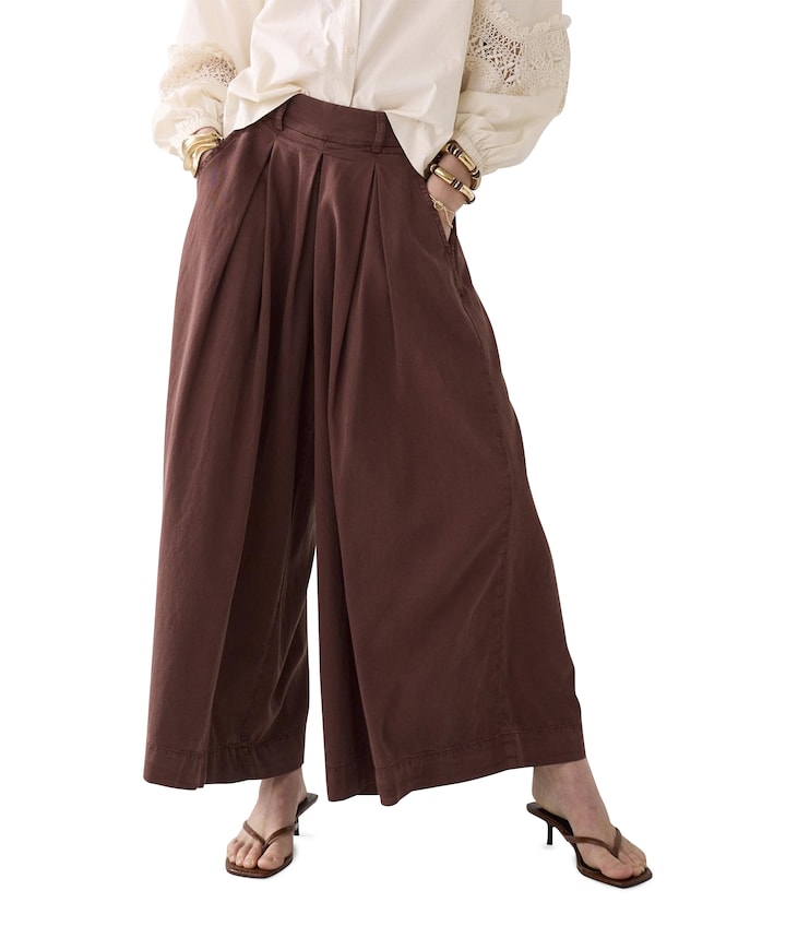 Culotte Light sway lyocell dames broek bruin