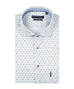 Heren overhemd lange mouw blauw