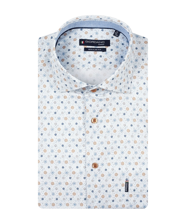 Heren overhemd lange mouw blauw