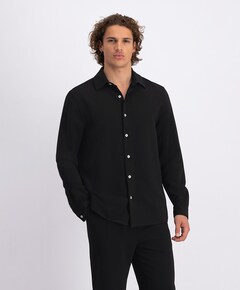 Overhemd lange mouw zwart