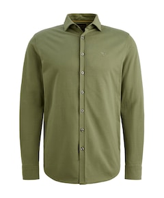 Heren overhemd lange mouw groen