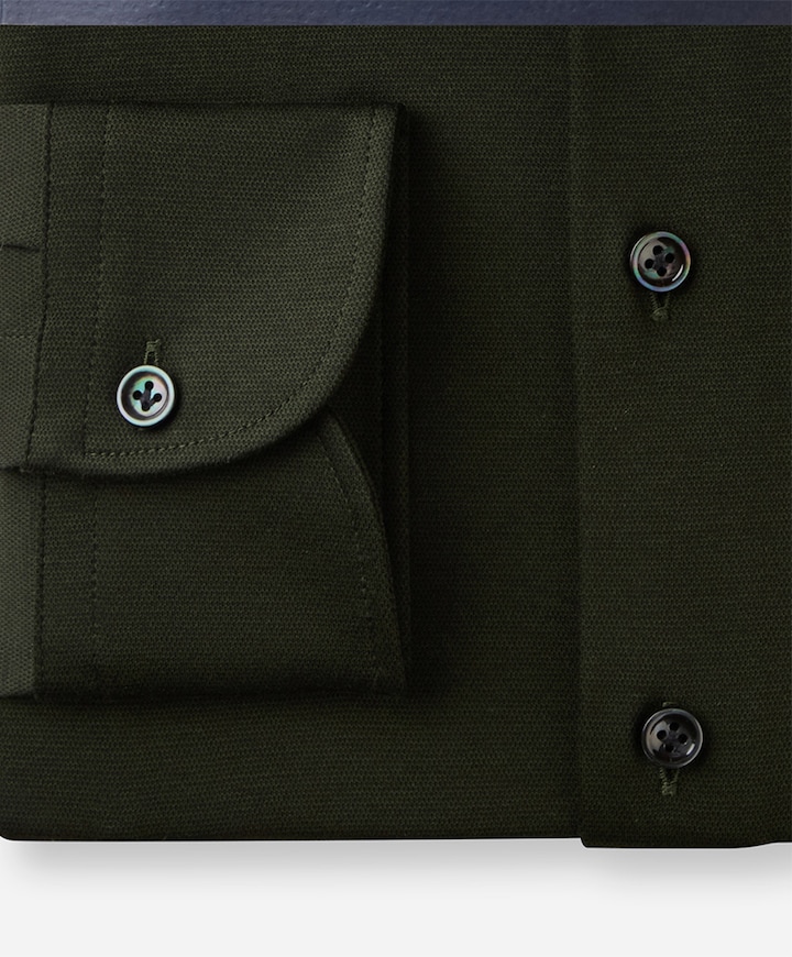 Heren overhemd lange mouw groen