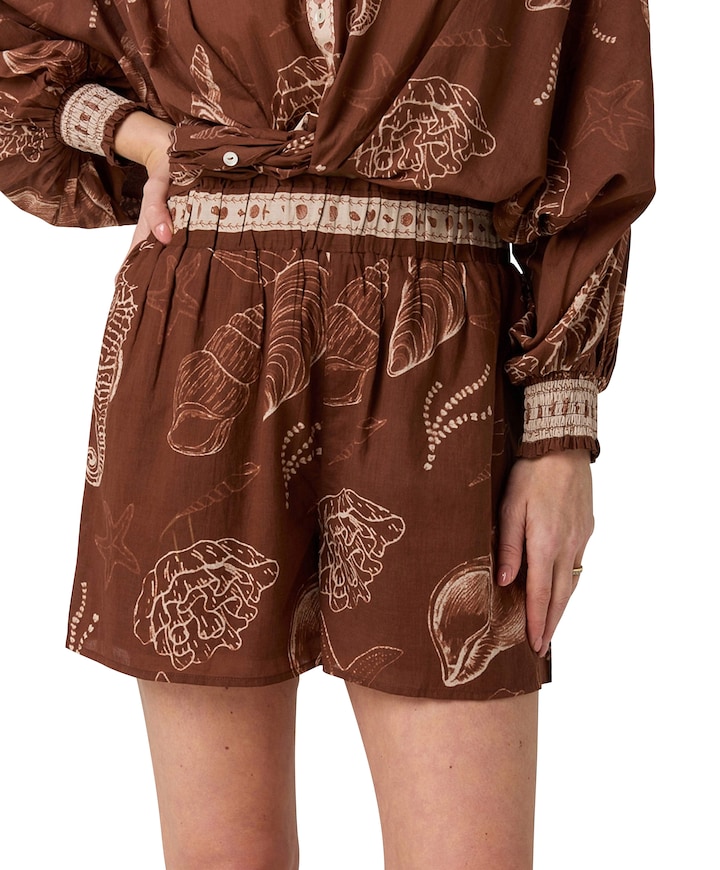 Shazira Shell dames korte broek bruin