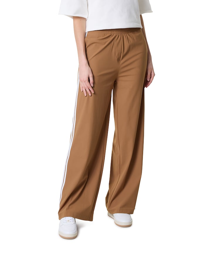 Trousers stripe dames broek bruin