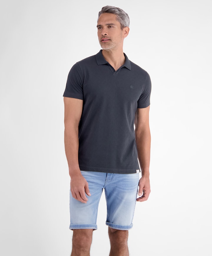 Heren polo blauw