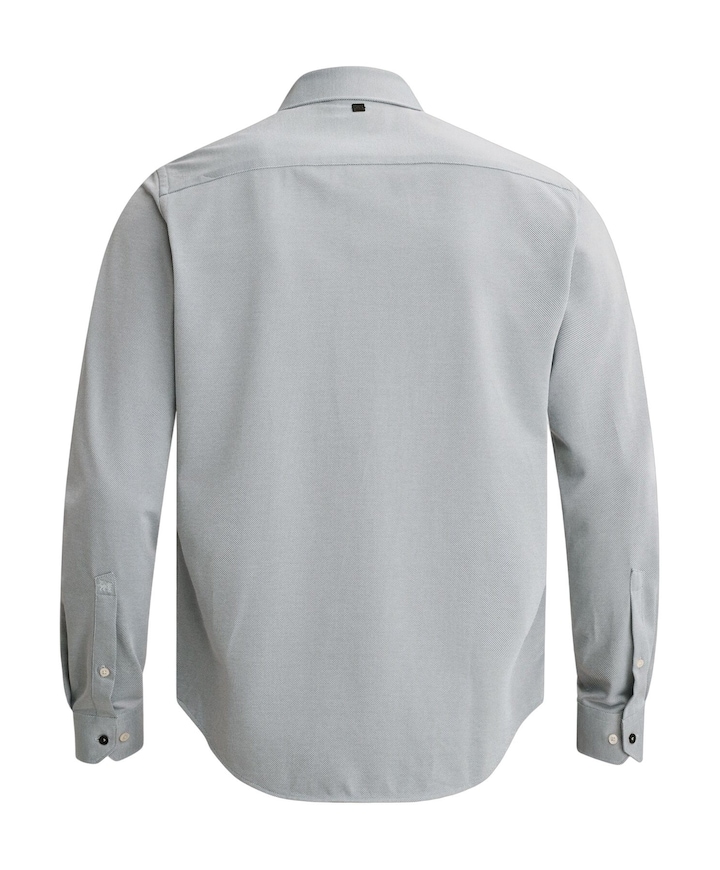 Heren overhemd lange mouw blauw