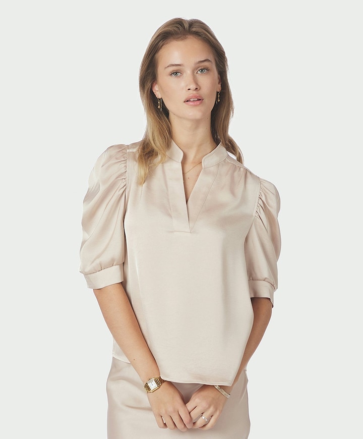 Dames blouse beige