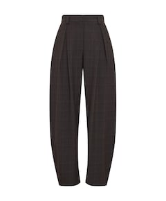 MSCHJohnna HW Barrel CHK dames broek bruin
