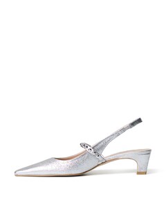 dames slingbacks zilver