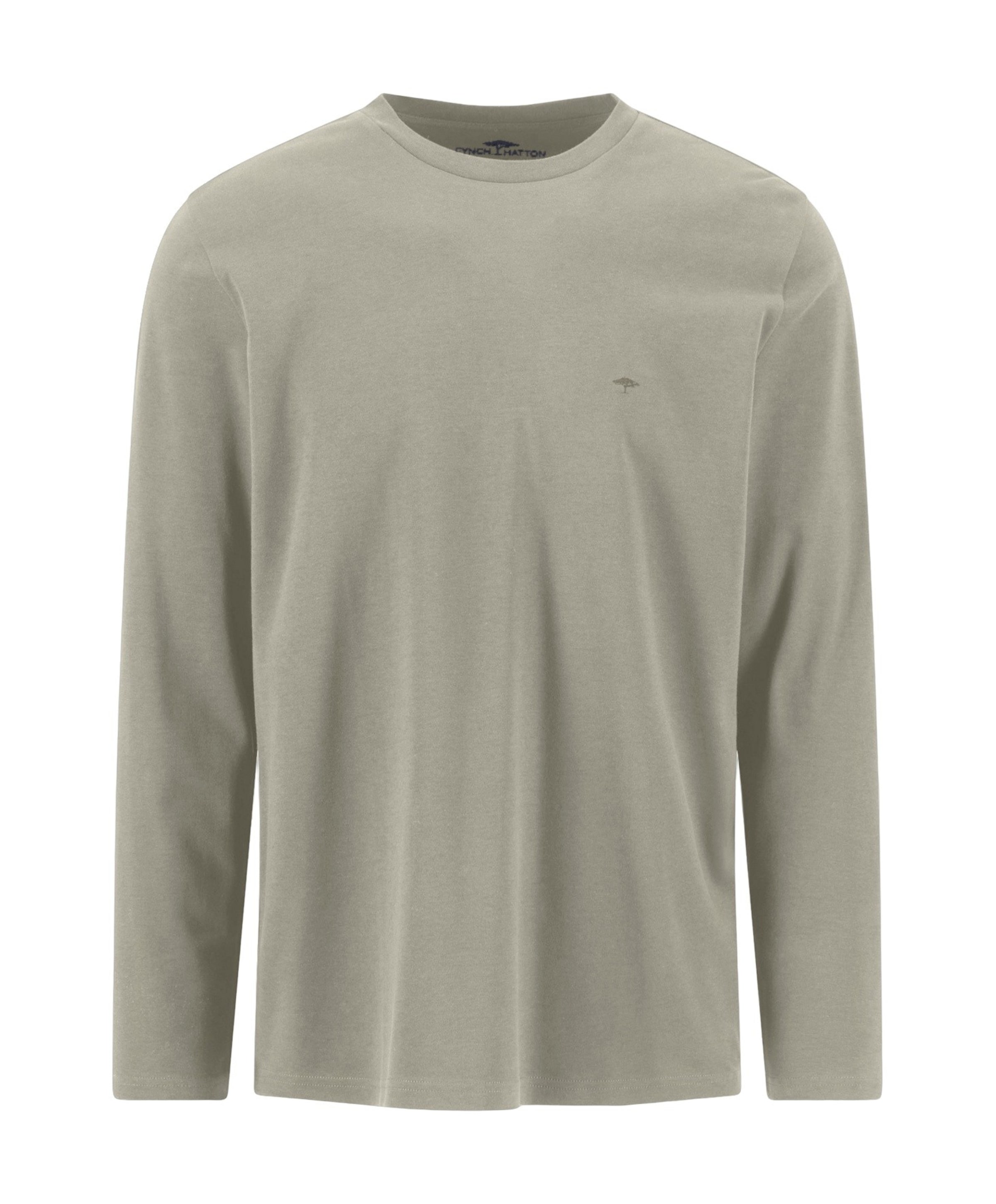 Heren longsleeve beige