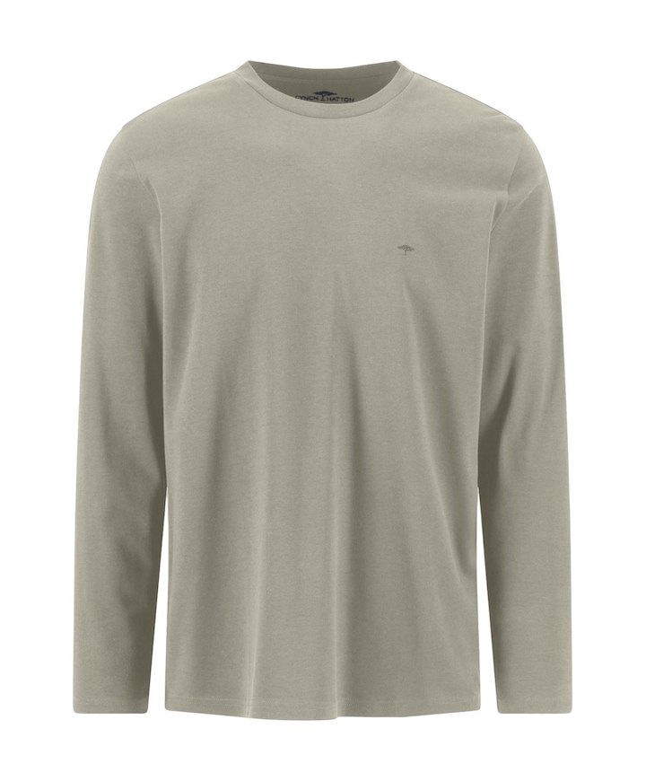 Heren longsleeve beige