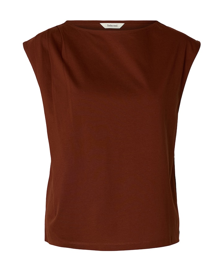 Dames top bruin