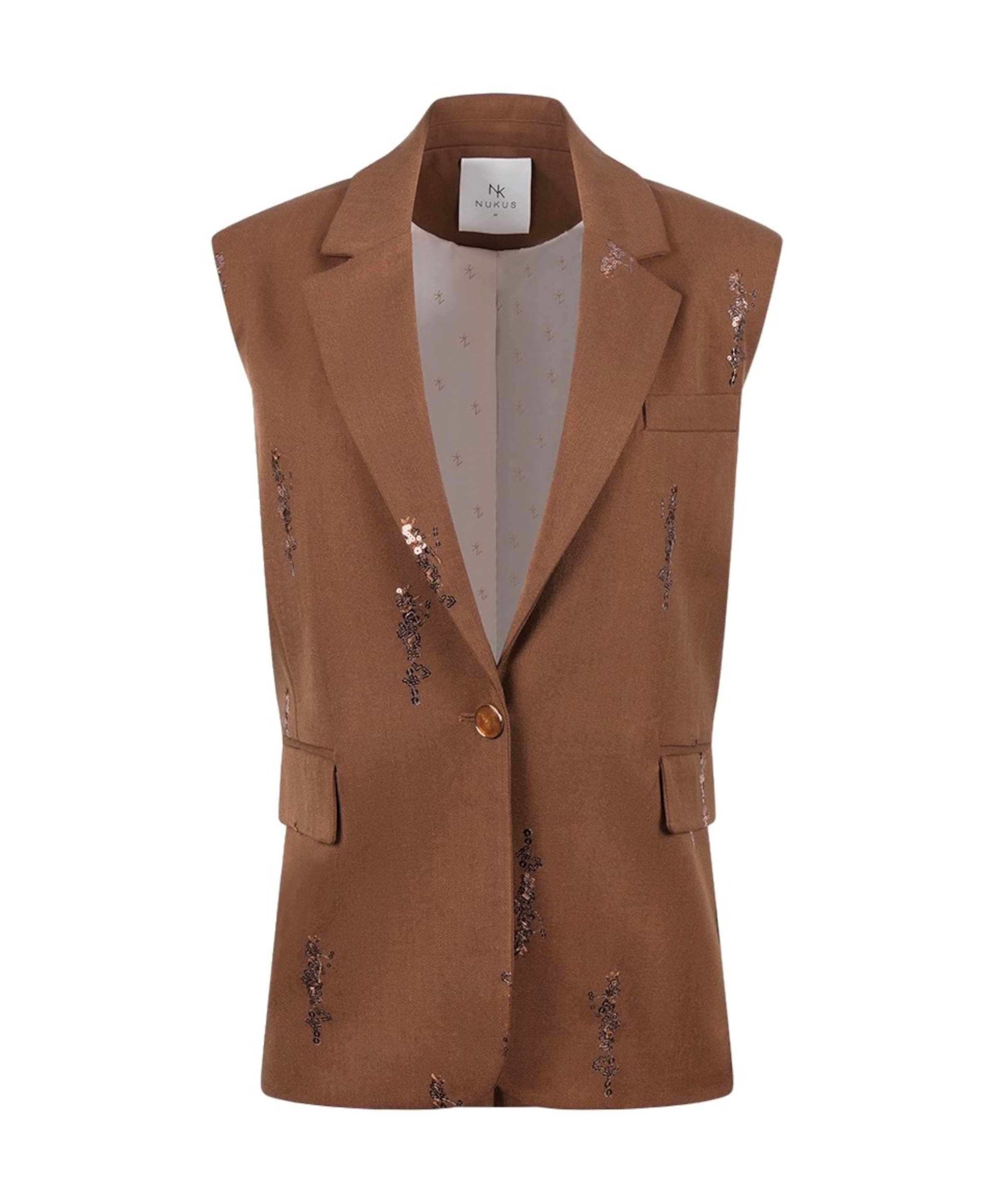 Dames gilet bruin