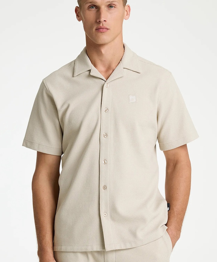 Heren polo beige