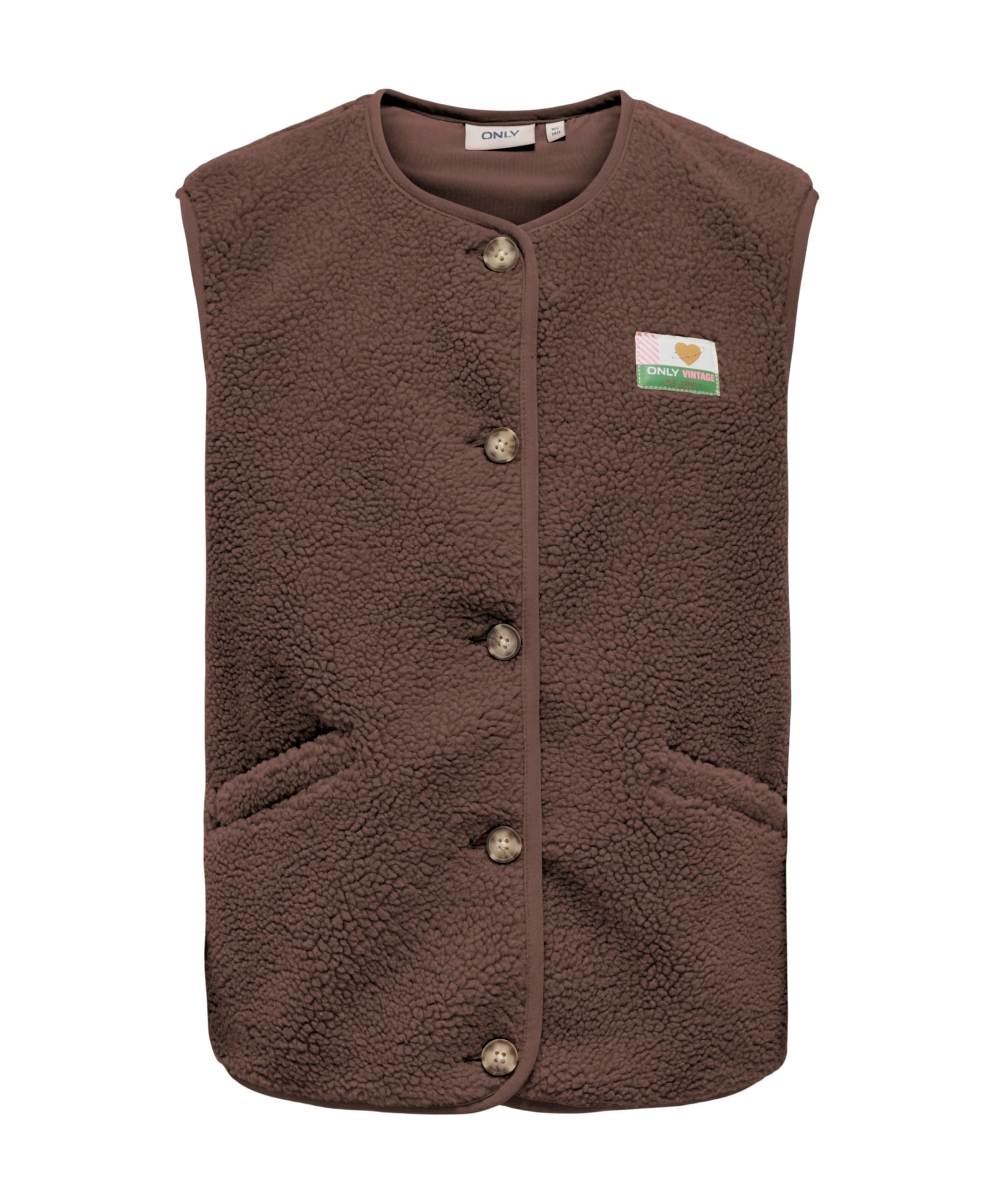 Meisjes gilet bruin