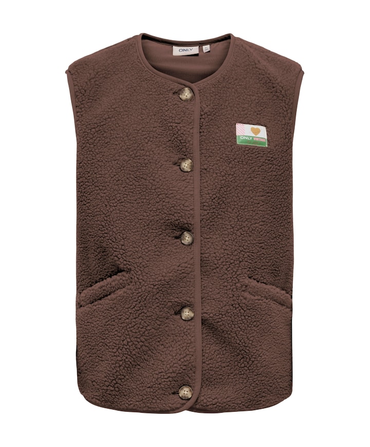 Meisjes gilet bruin