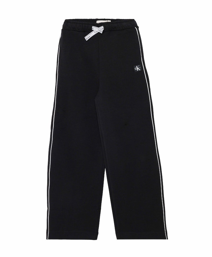 INTERLOCK PIPING meisjes broek zwart