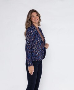 Dames blazer blauw