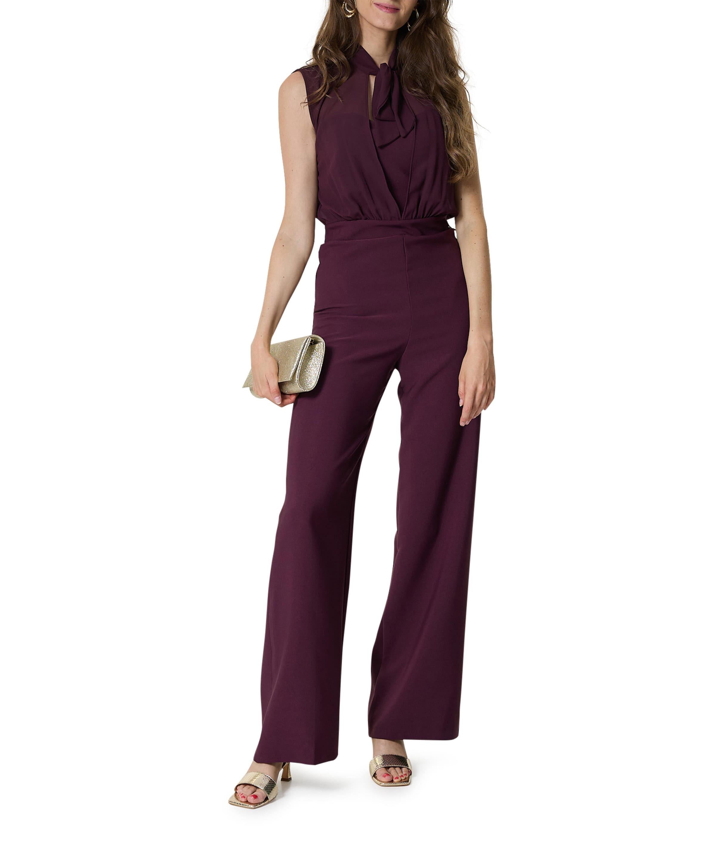 Misq P-6022 Tuta jumpsuit bordeaux