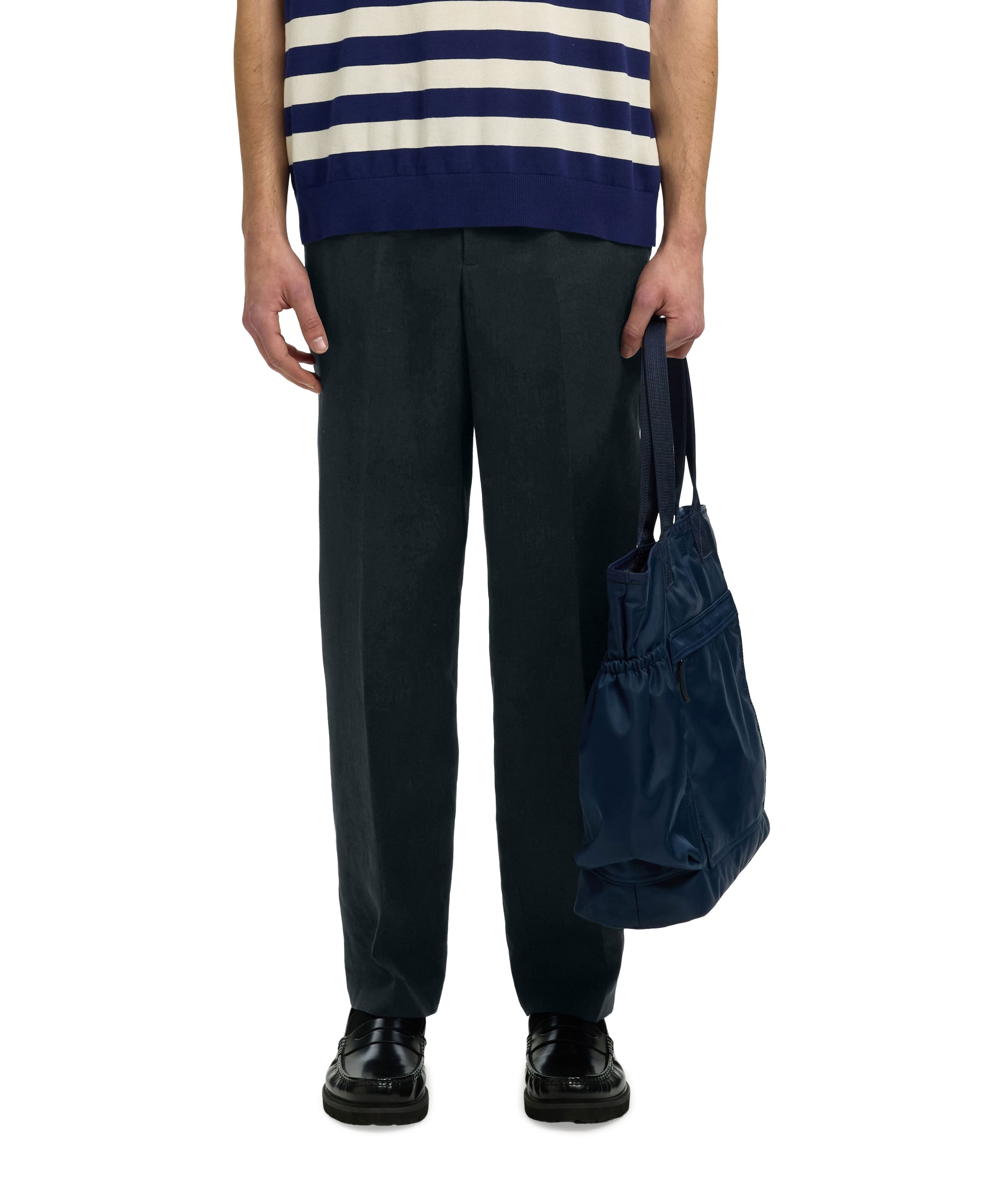 SLHREG-ENZO LINEN TRS heren broek zwart
