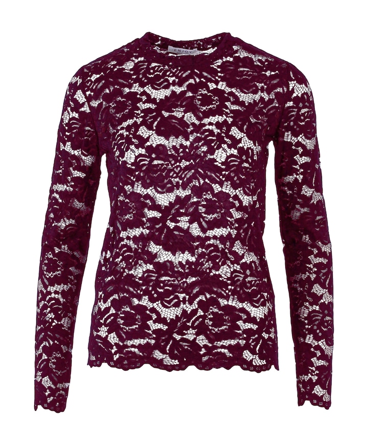 Dames top bordeaux
