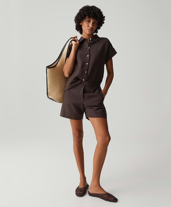 Melane oasis dames korte broek bruin