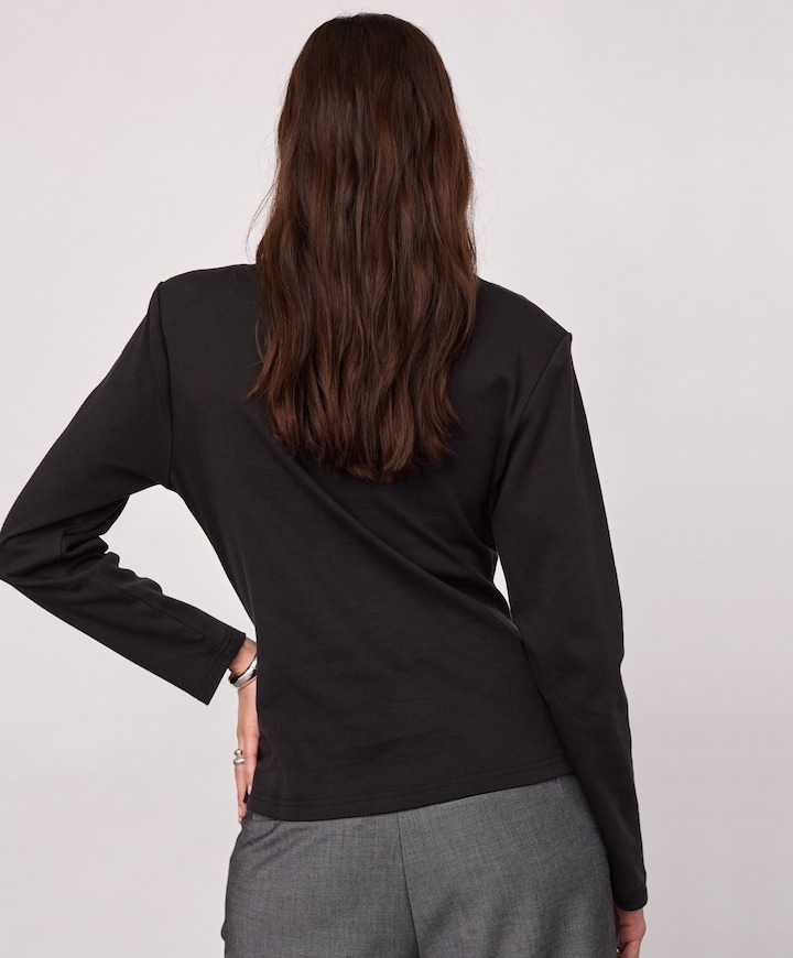 Dames longsleeve zwart