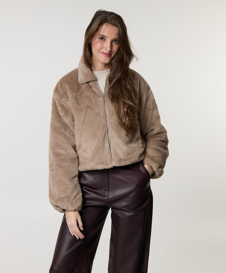 Dames jas beige