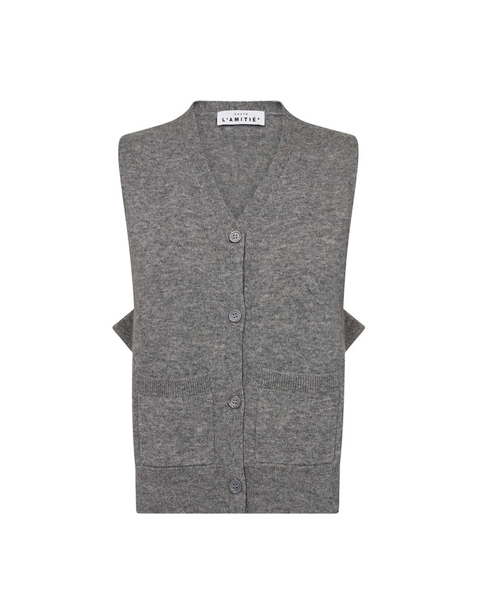 Dames gilet grijs